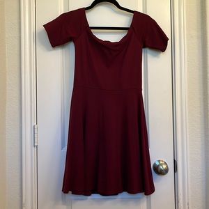Nine Britton Burgunday Skater Dress
